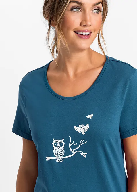 Capri-pyjamas med korte ermer, bonprix