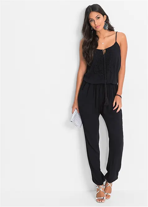 Jumpsuit i strukturert viskose, bonprix