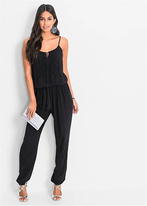Jumpsuit i strukturert viskose, bonprix