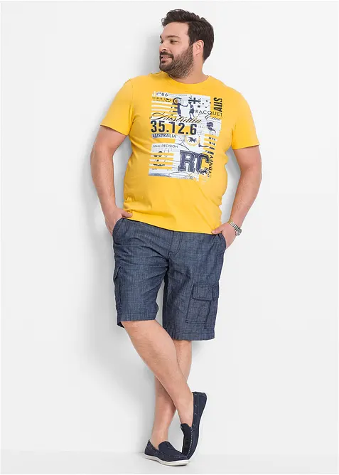 Cargo-bermuda i 100% bomull, Loose fit, bonprix