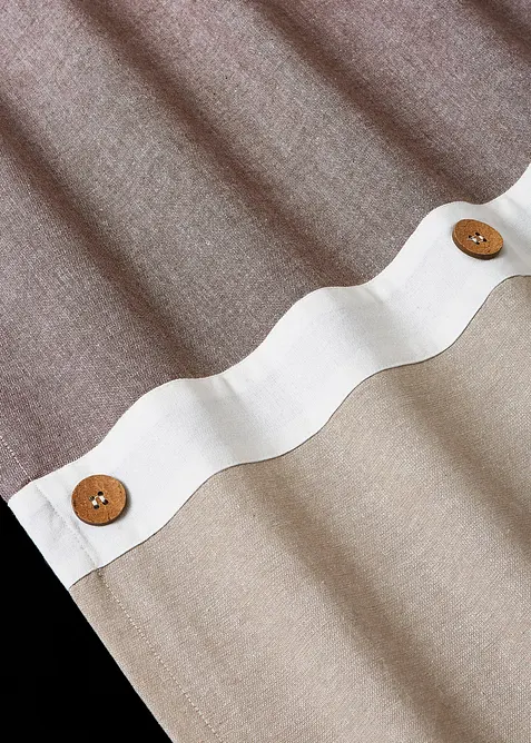 Gardin i &oslash;kologisk bomull, med knapper (1-pack), bonprix