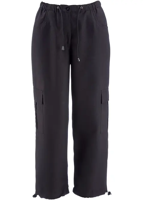 Bukse med helelastisk linning, 7/8-lang (2-pack), bonprix