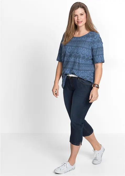 Slim Fit-jeans Mid Waist, Cropped, bonprix