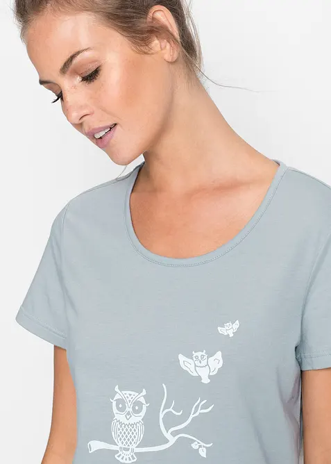 Capri-pyjamas med korte ermer, bonprix