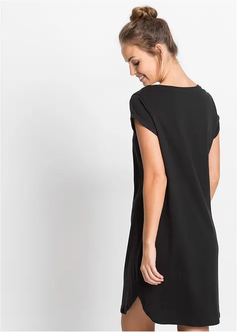 Kort nattkjole i 100% økologisk bomull, bonprix