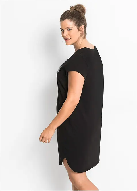 Kort nattkjole i 100% økologisk bomull, bonprix