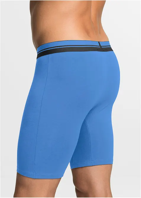 Boxershorts av bomull i ettersittende modell med lange ben (2-pack), bonprix