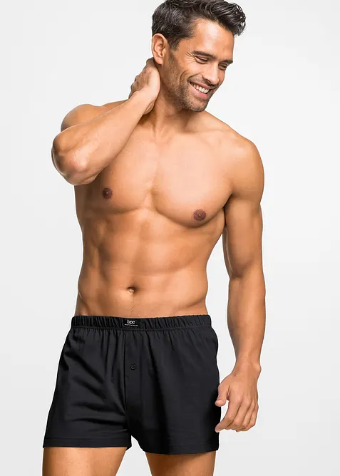 Vid boksershorts i bomullsjersey (3-pack), bonprix