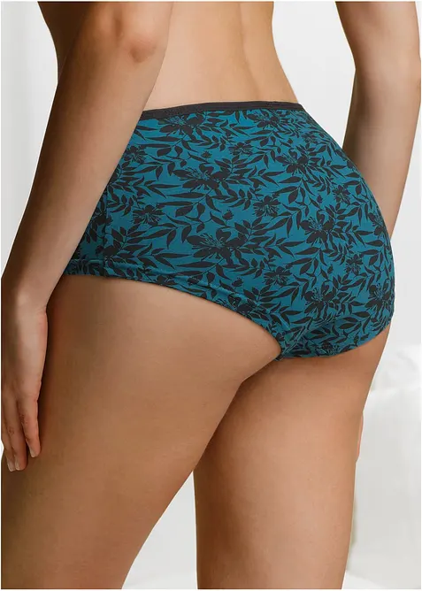 Høy truse med økologisk bomull (4-pack), bonprix