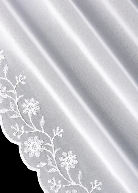 Gardin med broderi inkl. gardinholder (1-pack), bonprix