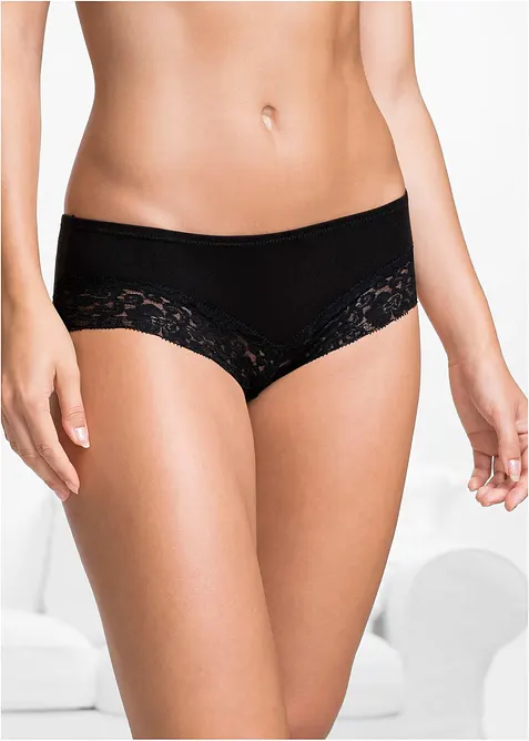 Panty med blonder (4-pack), bonprix