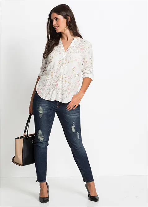 Bluse i 100% viskose, bonprix