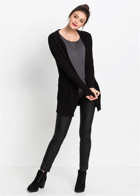 Oversized topp i viskosemiks, bonprix