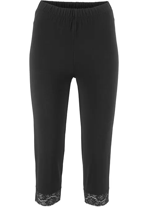 Caprileggings med blondedetalj, bonprix