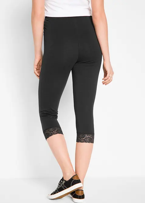 Caprileggings med blondedetalj, bonprix