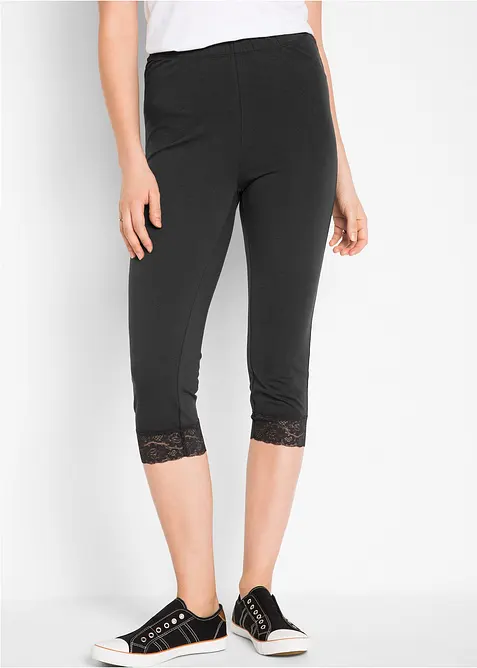 Caprileggings med blondedetalj, bonprix