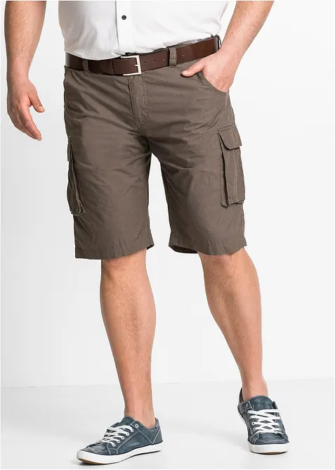 Bermudashorts i 100% bomull med cargolommer, Relaxed Fit, bonprix