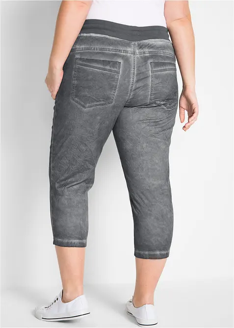 Bukse med kontrastfarget sn&oslash;ring, 3/4-lang, bonprix