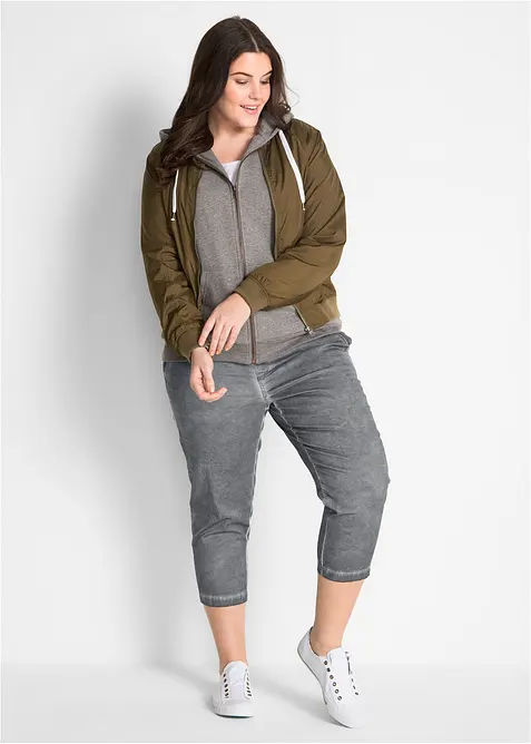 Bukse med kontrastfarget sn&oslash;ring, 3/4-lang, bonprix