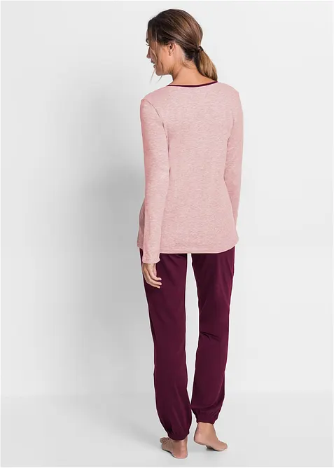 Pyjamas med økologisk bomull, bonprix