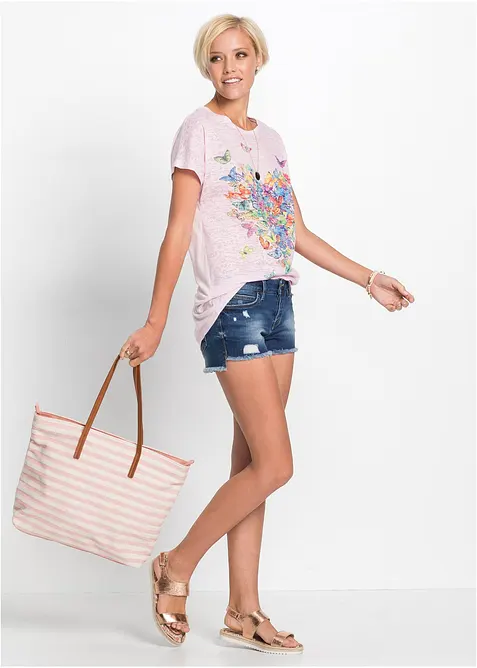 Topp med sommerfugl-trykk, bonprix