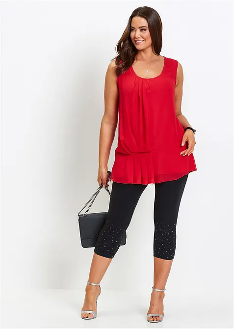 Caprileggings i bomullsmiks, bonprix