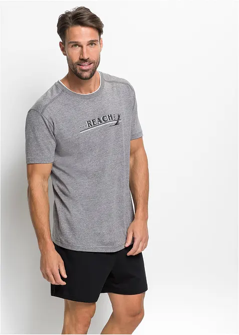 Kort pyjamas med myk bomull, bonprix