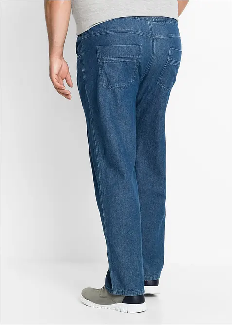 Classic Fit-pull on-bukse i lett bomull, Straight, bonprix