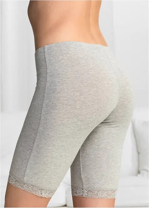 Lang underbukse av mykt materiale i fordelspakning, bonprix