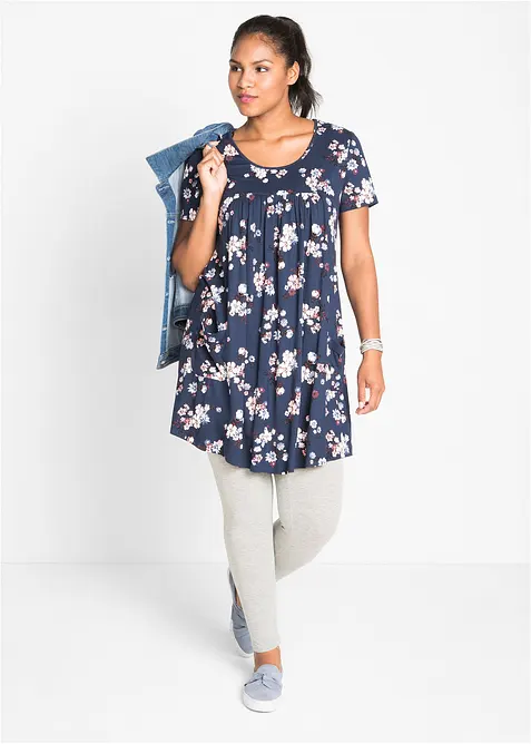 Kort jerseykjole i myk viskosemiks, bonprix