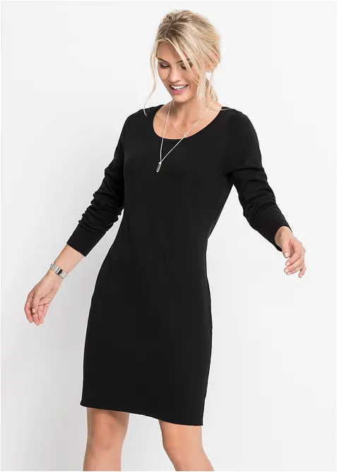 Strikkekjole i ledig snitt, bonprix