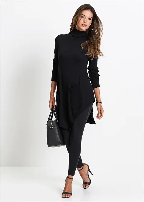 Lang genser i viskosemiks, bonprix