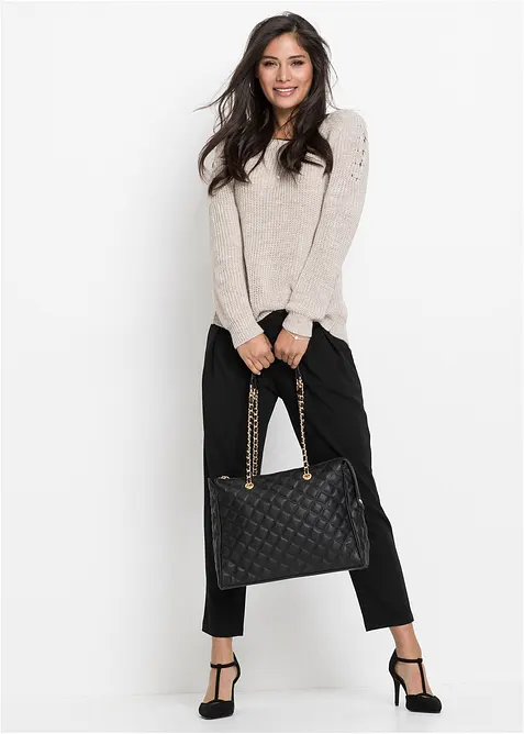 Håndveske med dekorative stikninger, bonprix