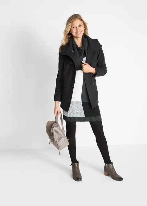 Knelang, strikket kjole, bonprix