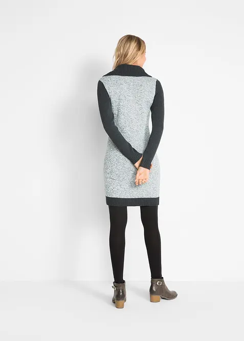 Knelang, strikket kjole, bonprix