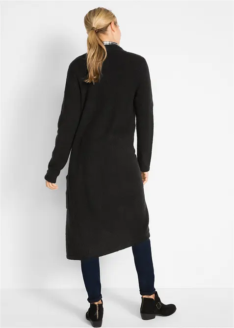 Strikket kåpe med påsatte lommer, bonprix