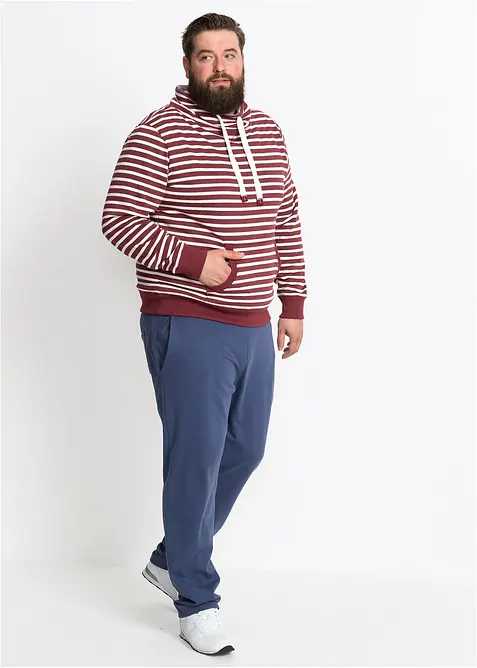 Joggebukse av 100% bomull med sporty detaljer, bonprix