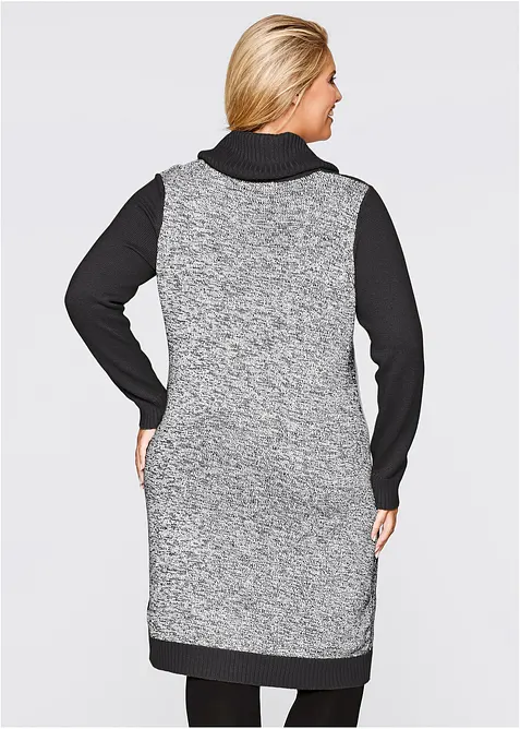 Knelang, strikket kjole, bonprix