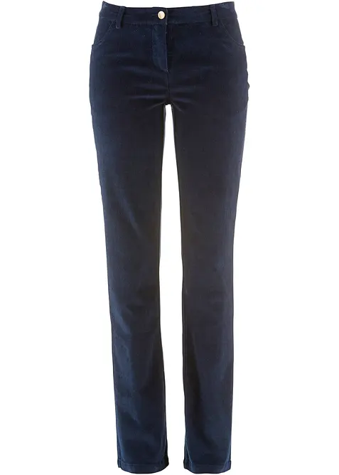 Kordfl&oslash;yelsbukse med stretch, bonprix