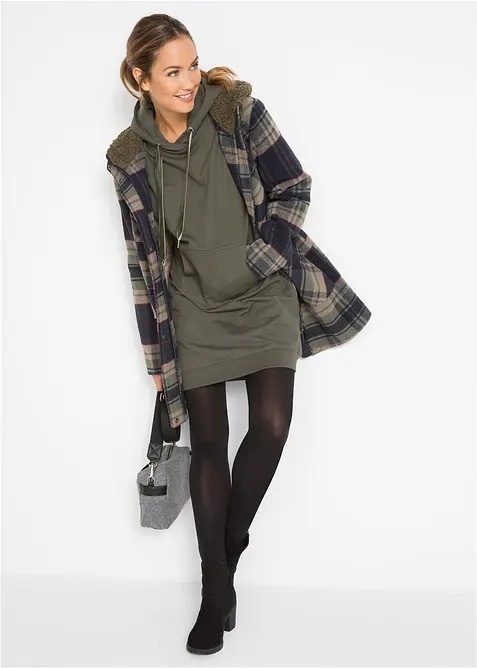 Sweatshirtkjole i 100% bomull, bonprix