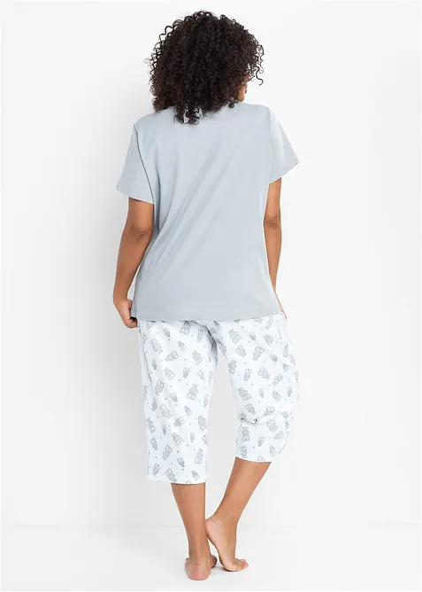 Capri-pyjamas med korte ermer, bonprix