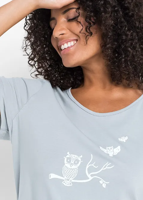 Capri-pyjamas med korte ermer, bonprix