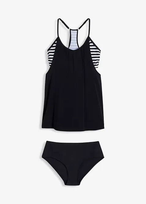 Lang tankini i lag p&aring; lag-look (2-delt sett), bonprix