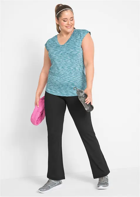 Shape-treningsbukse med lomme, utsvingte ben, bonprix