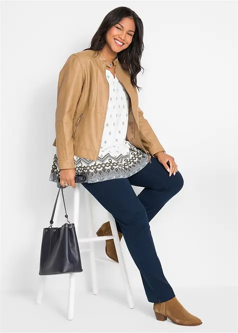 Trikottunika i bomull med viskose, bonprix