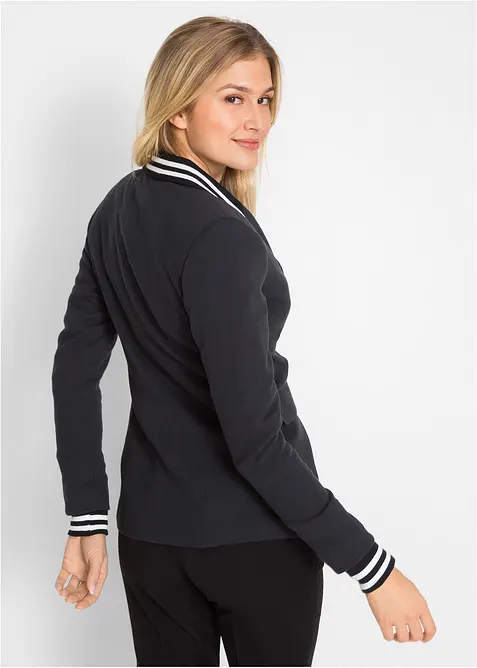 Blazer i bomull med stripete detaljer, bonprix