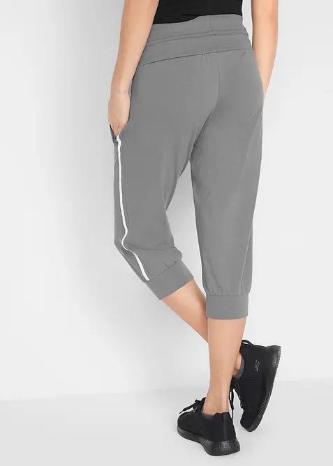 Joggebukse i bomull (2-pack), caprilengde, bonprix