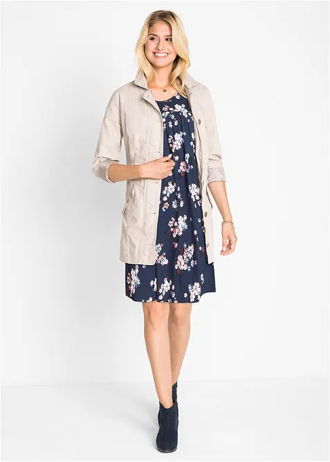 Kort jerseykjole i myk viskosemiks, bonprix