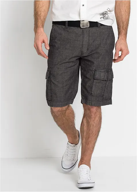 Cargo-bermuda i 100% bomull, Loose fit, bonprix
