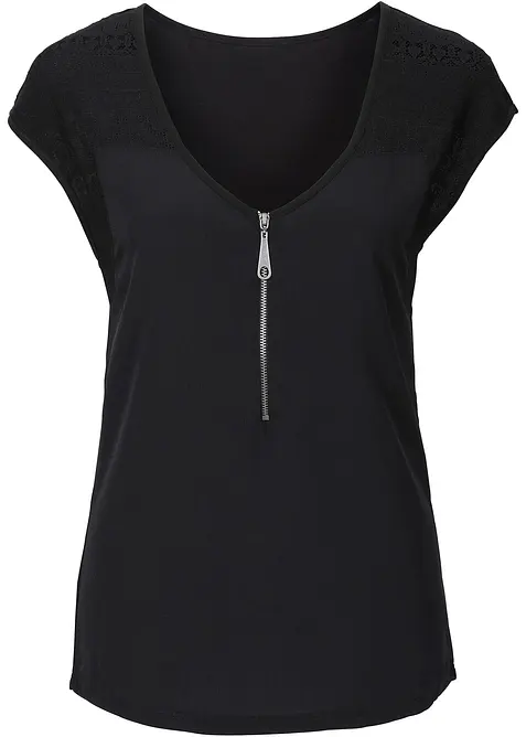 Topp med blondebesetning, bonprix